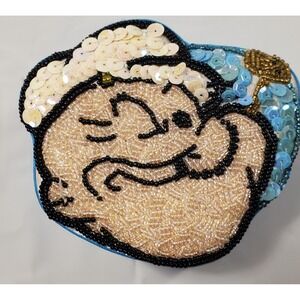 Popeye Silk Beaded Sequin‎ trinket jewelry box
